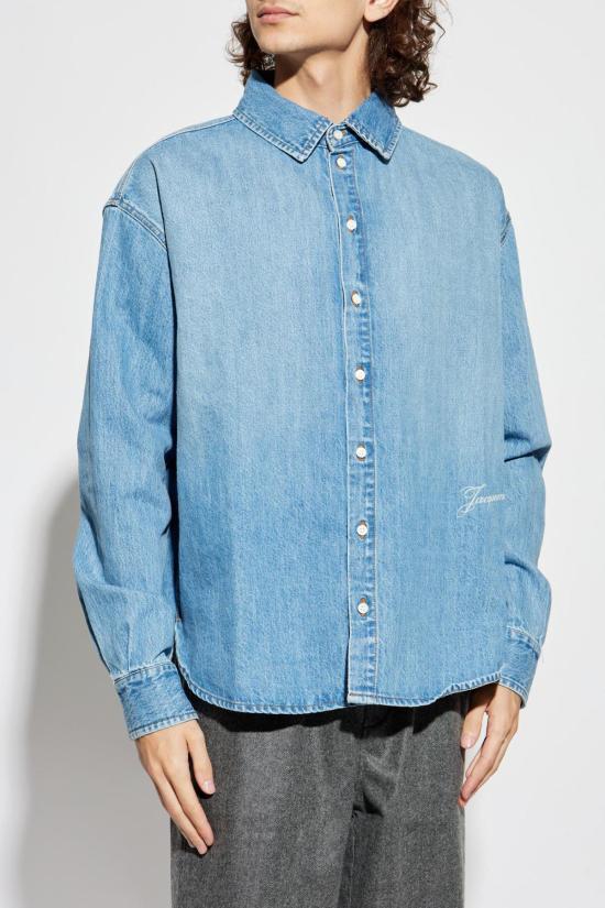  자크뮈스 데님 팬츠 Jacquemus De Nimes Simon 데님 셔츠 블루 - JACQUEMUS