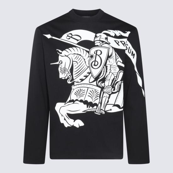  버버리 반팔 티셔츠 코튼 티셔츠 블랙