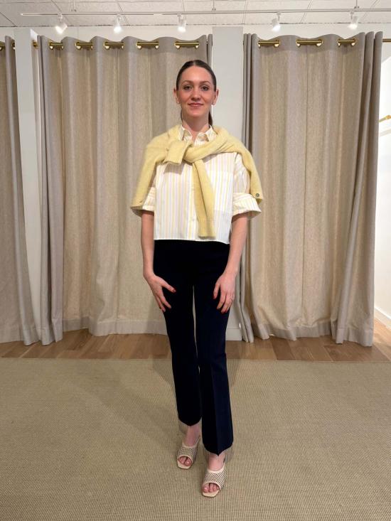  티더블유피 블라우스 Twp Next Ex 탑 아이보리/옐로우/블루 - TWP