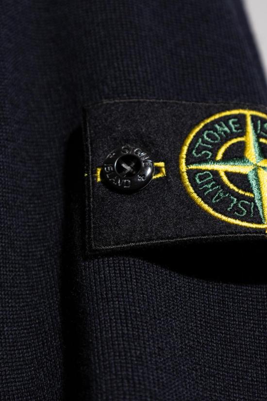  스톤 아일랜드 터틀넥 울  스웨터 블루 - STONE ISLAND