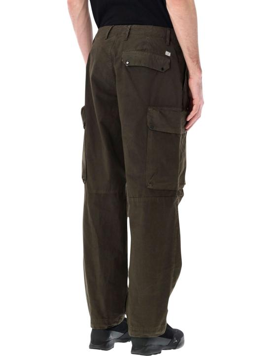  씨피 컴퍼니 치노 팬츠 C.P. 컴퍼니 마이크로렙스 패브릭 카고 팬츠 다크 올리브 - C.P. COMPANY