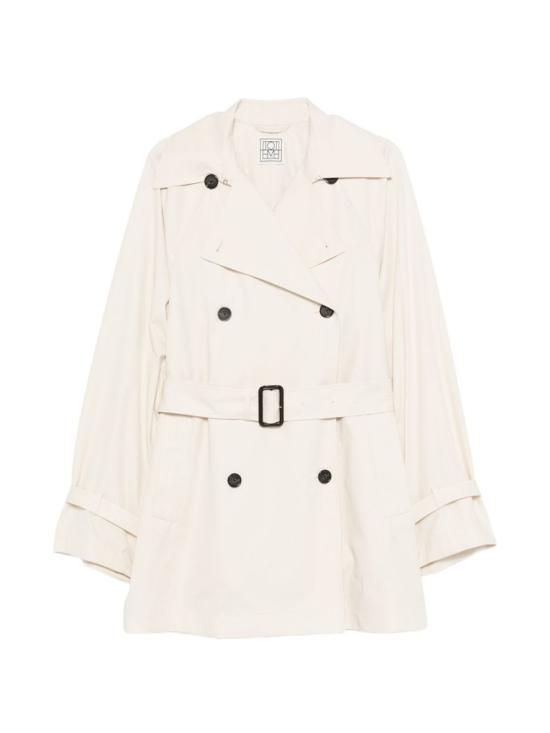  토템 트렌치 코트 코튼  화이트
