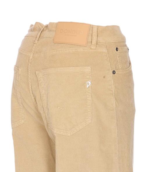  돈답 스트레이트 팬츠 돈덥 앰버 와이드 레그 진 베이지 - DONDUP