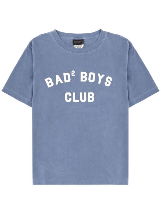  디스퀘어드2 반팔 티셔츠 Dsquared2 자수 티셔츠 블루