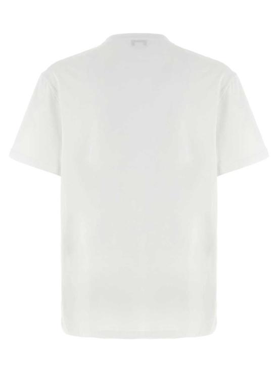  알렉산더 맥퀸 반팔 티셔츠 플록 맥퀸 티셔츠 화이트/블랙 - ALEXANDER MCQUEEN