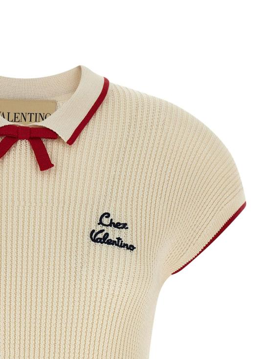  발렌티노 가라바니 블라우스 Valentino Garavani Chez Valentino 탑 베이지 - VALENTINO GARAVANI