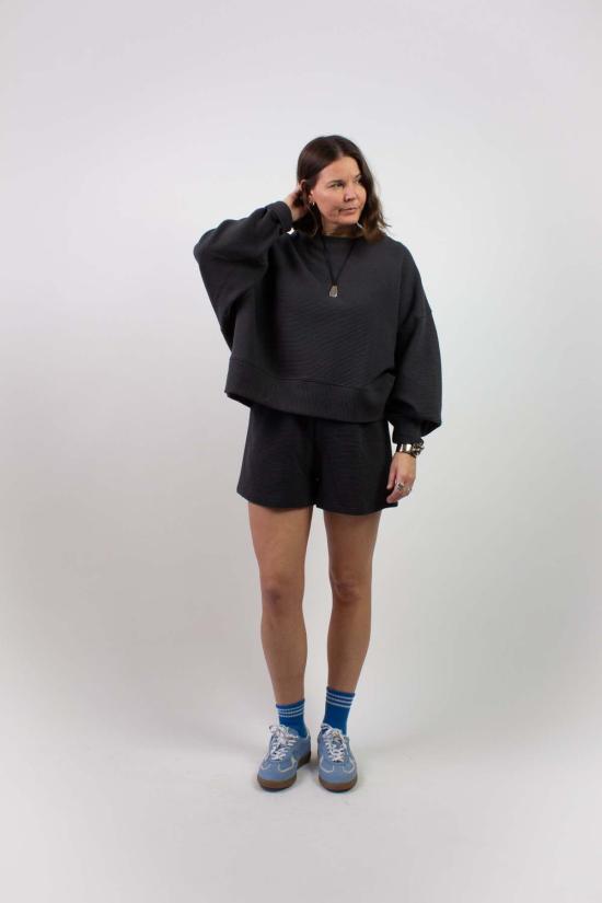  NA NIN 숏팬츠 나닌 클로이 리플드 코튼 반바지, 페이디드 블랙