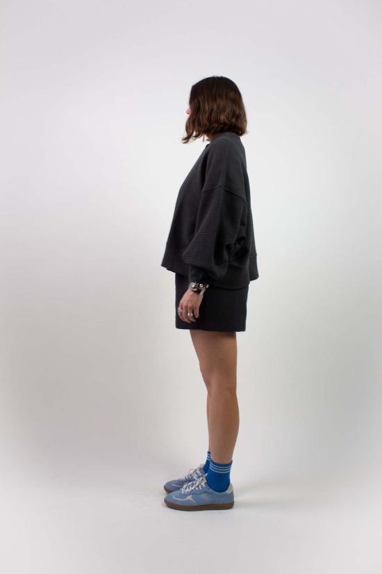  NA NIN 숏팬츠 나닌 클로이 리플드 코튼 반바지, 페이디드 블랙 - OTHER BRANDS