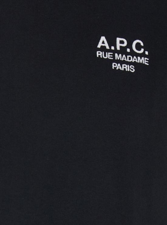  아페쎄 반팔 티셔츠 A.P.C. 크루넥 티셔츠 (자수 로고, 블랙) - A.P.C.