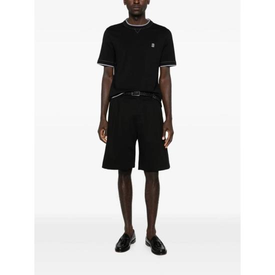  브루넬로 쿠치넬리 반팔 티셔츠 티셔츠 블랙 - BRUNELLO CUCINELLI