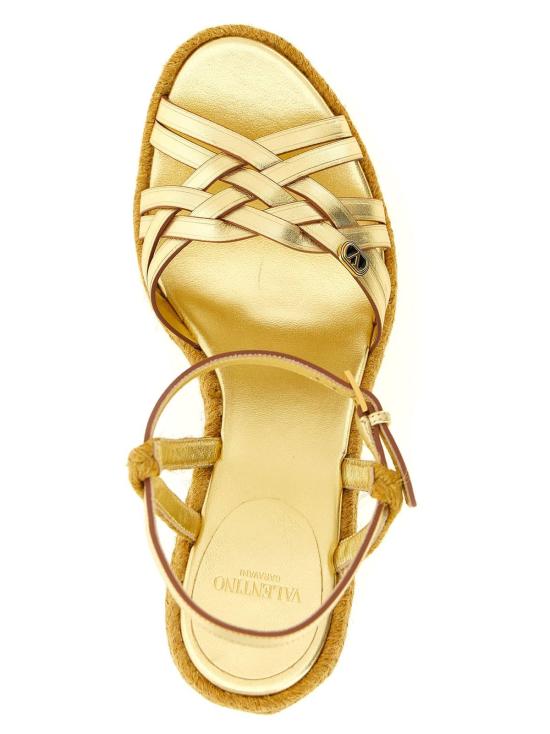  발렌티노 가라바니 샌들 Valentino Garavani 브리브리 에스파드리유 골드 - VALENTINO GARAVANI