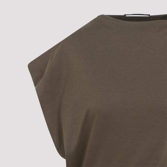  자크뮈스 숏 원피스 Jacquemus La Robe 드랩 미니 드레스 다크 카키 - JACQUEMUS