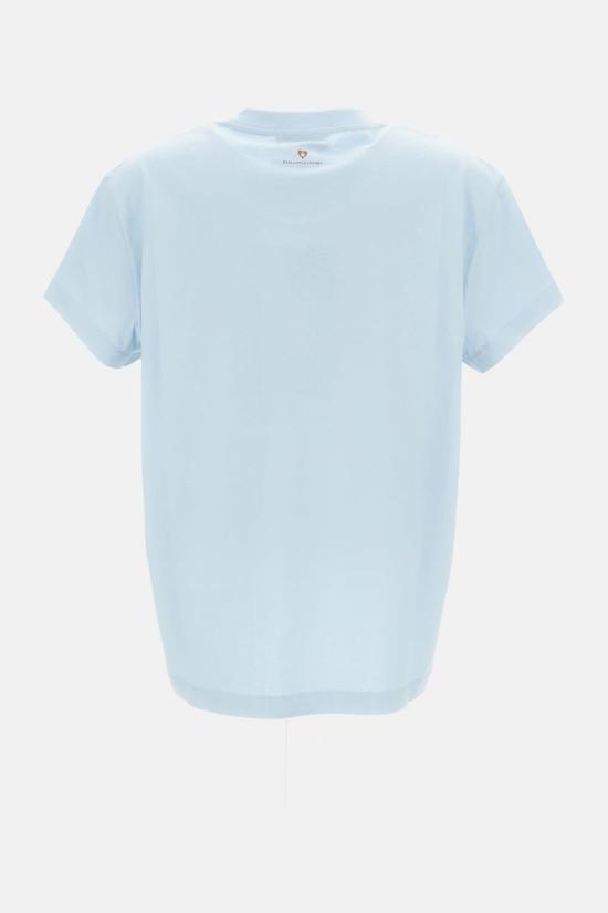  스텔라 맥카트니 반팔 티셔츠 스텔라 매카트니 아이코닉 미니 하트 티셔츠 클리어 블루 - STELLA MCCARTNEY