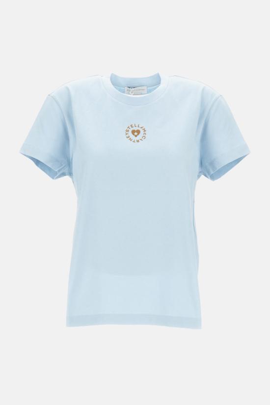  스텔라 맥카트니 반팔 티셔츠 스텔라 매카트니 아이코닉 미니 하트 티셔츠 클리어 블루