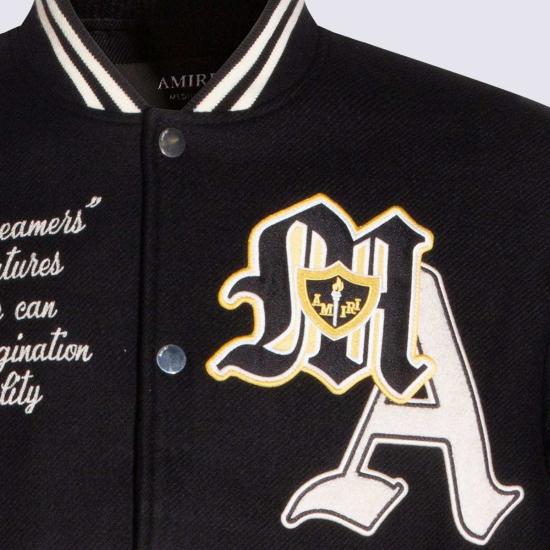  아미리 봄버 자켓 울 블렌드 캐주얼 재킷 블랙 - AMIRI