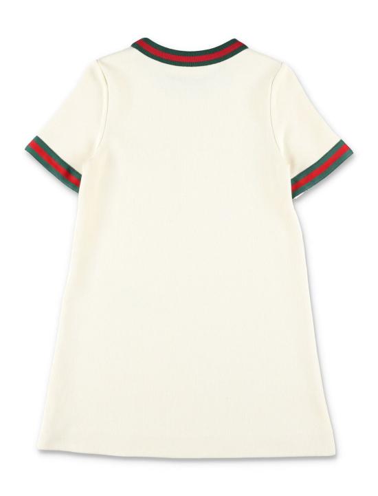  [키즈] 구찌 원피스 키즈 코튼 호스빗 드레스 아이보리 - GUCCI