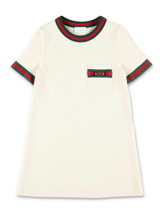  [키즈] 구찌 원피스 키즈 코튼 호스빗 드레스 아이보리