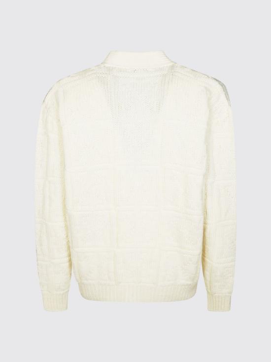 25FW 오프화이트 울 드롭 숄더 가디건 OMHB02FL25KNI001 0B58 Beige - OFF WHITE