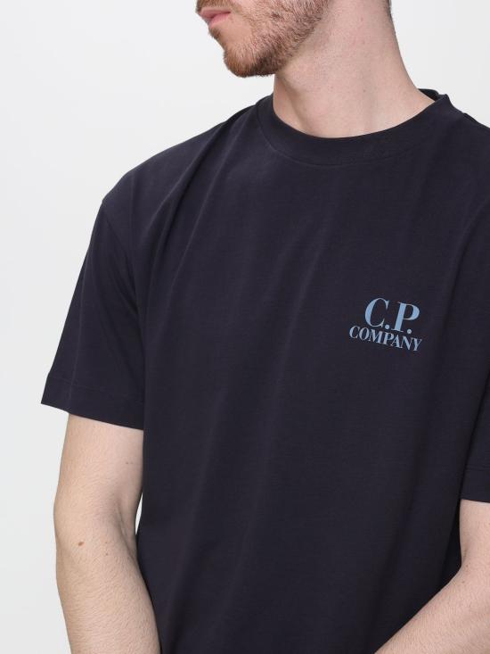 26SS 씨피 컴퍼니 30/1 저지 숏슬리브 로고 티셔츠 20CMTS086A005100W 888 Blue - C.P. COMPANY