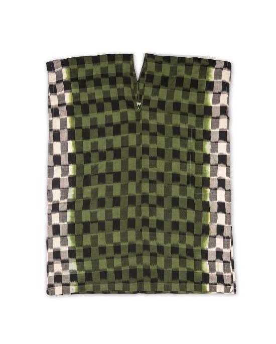  LWN 숏 원피스 Lwn Sello 카프탄 차이브 딥 다이 이캇 체크