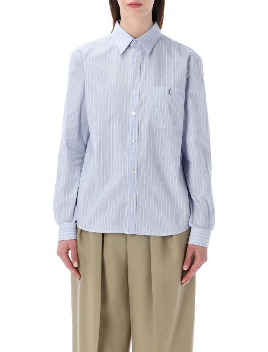 26SS 생로랑 반팔 티셔츠 861080Y7J66 4427 Blu