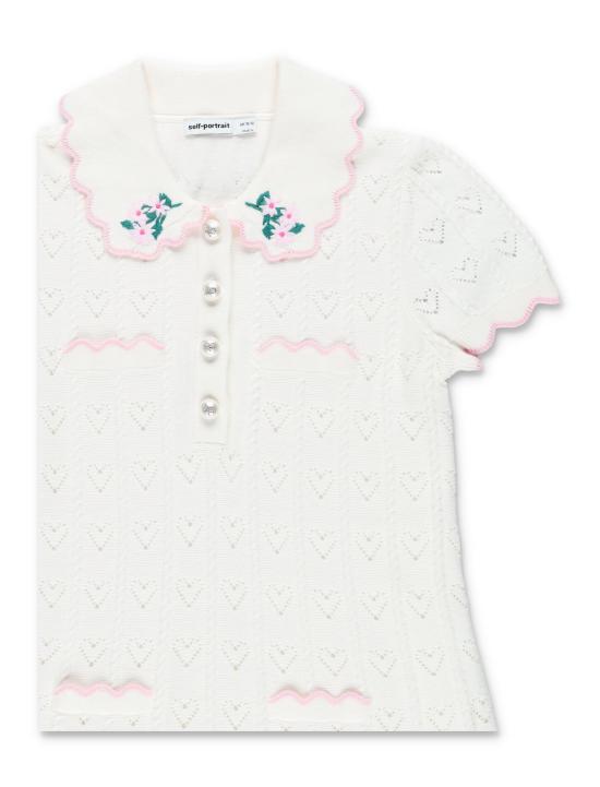 26SS [키즈] 셀프 포트레이트 원피스 RS26 721S C Bianco - SELF PORTRAIT