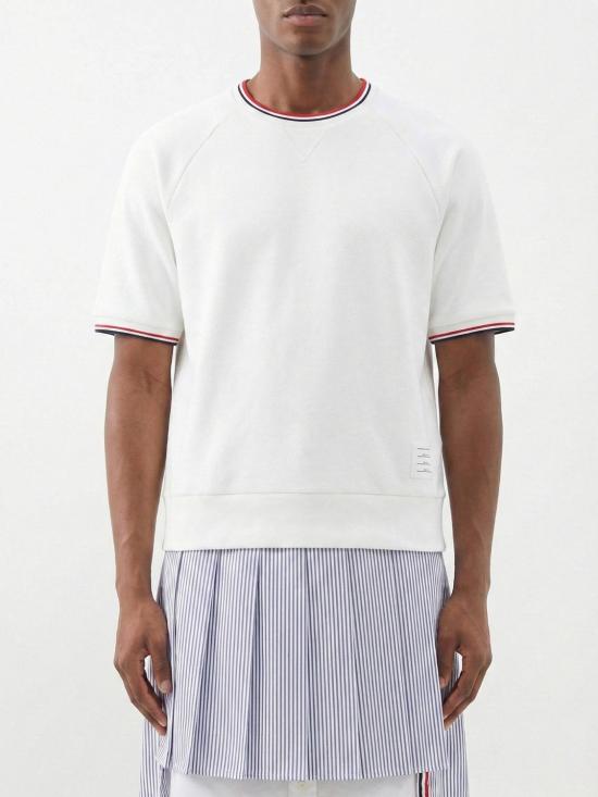 26SS 톰브라운 반팔 티셔츠 MJT558AJ0249 100 White