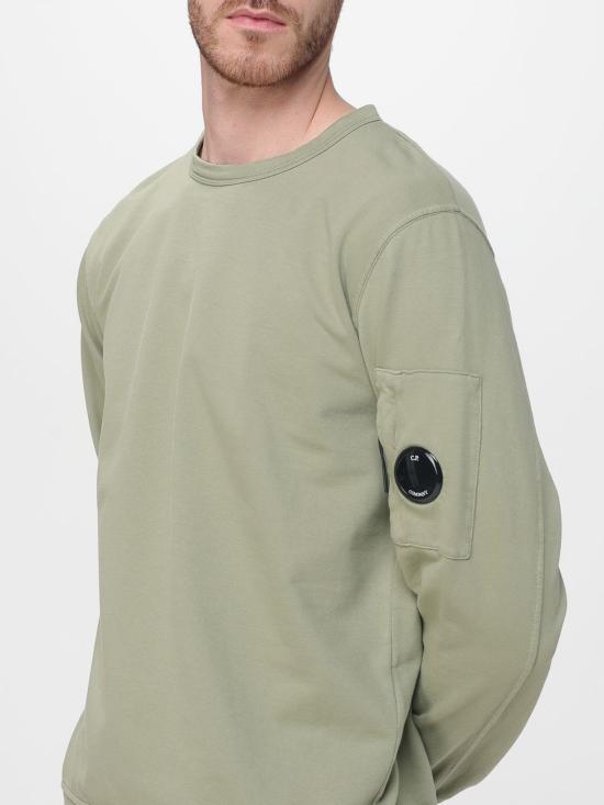 26SS 씨피 컴퍼니 라이트 플리스 크루넥 스웨트셔츠 20CMSS711A002246G 610 Green - C.P. COMPANY