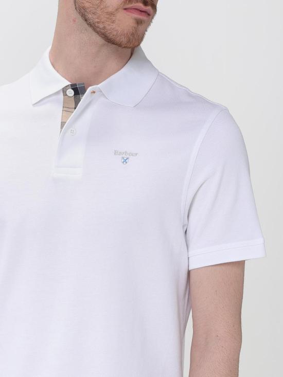 26SS 바버 폴로 티셔츠 MML0012 WH11 White - BARBOUR