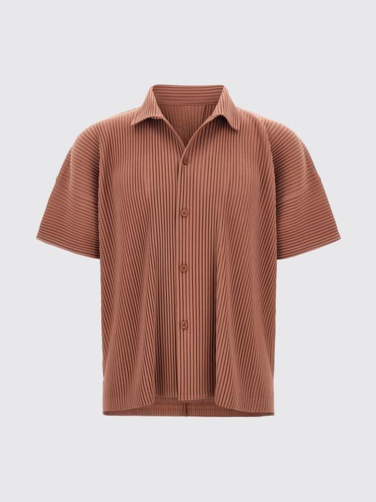 25FW 옴므 플리세 이세이 미야케 반팔 셔츠 HP58JJ072 26 Red