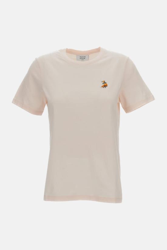  메종키츠네 반팔 티셔츠 메종 키츠네 드리밍 폭스 레귤러 티셔츠 핑크