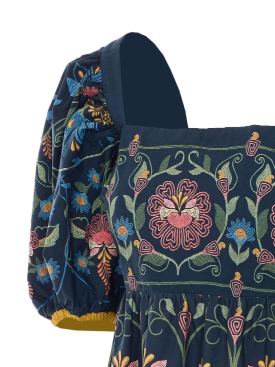 26SS 팜 리오 미디 원피스 358191 26091 Garden bnavy blue - FARM RIO