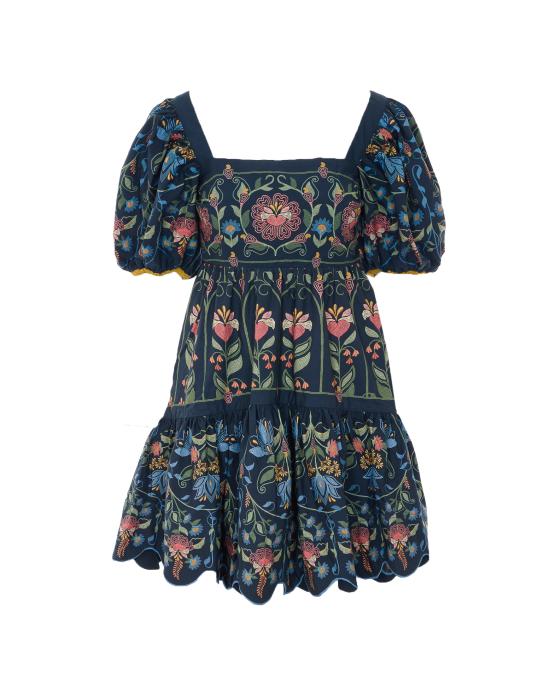 26SS 팜 리오 미디 원피스 358191 26091 Garden bnavy blue