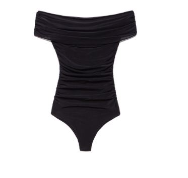 26SS 아니예 바이 바디수트 티셔츠 185198 01299 Black vinyl