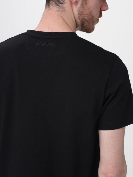 26SS 생로랑 반팔 티셔츠 861693Y38AK 1000 Black - SAINT LAURENT