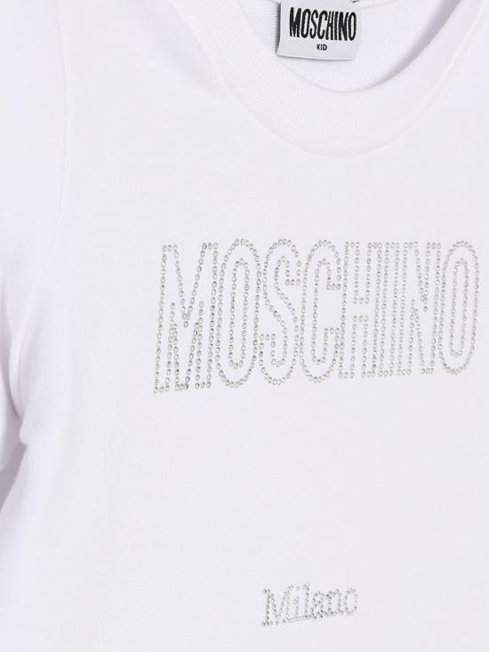26SS [키즈] 모스키노 원피스 HDV0HYLDA25 10101 White - MOSCHINO
