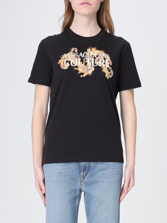 26SS 베르사체 반팔 티셔츠 80HAHE02CJ00E G89 Black