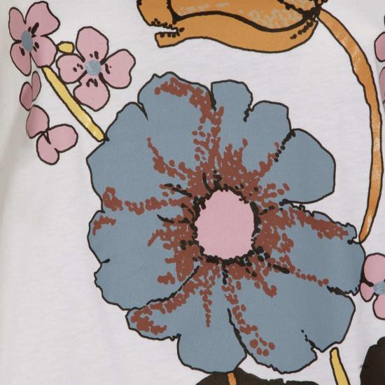  마르니 반팔 티셔츠 마니 릴리 화이트 코튼 티셔츠 릴리 화이트 - MARNI