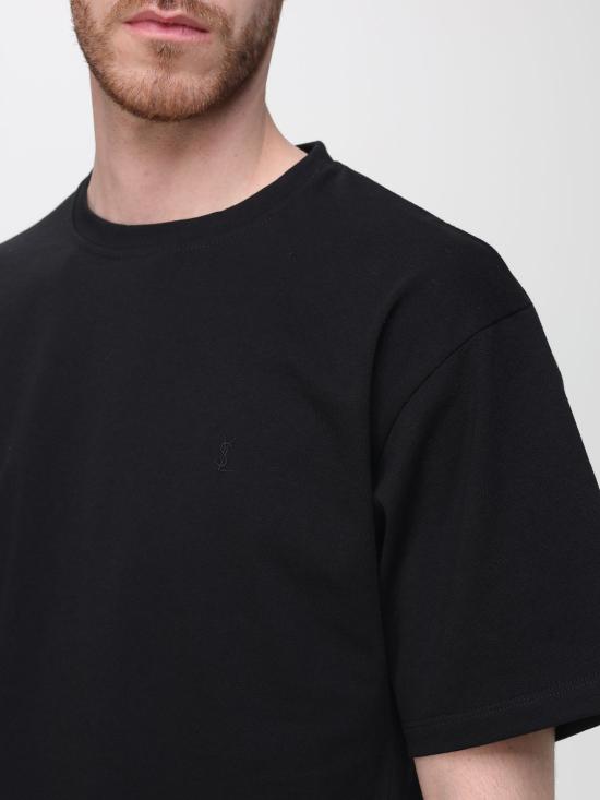 26SS 생로랑 반팔 티셔츠 862769Y38AK 1000 Black - SAINT LAURENT