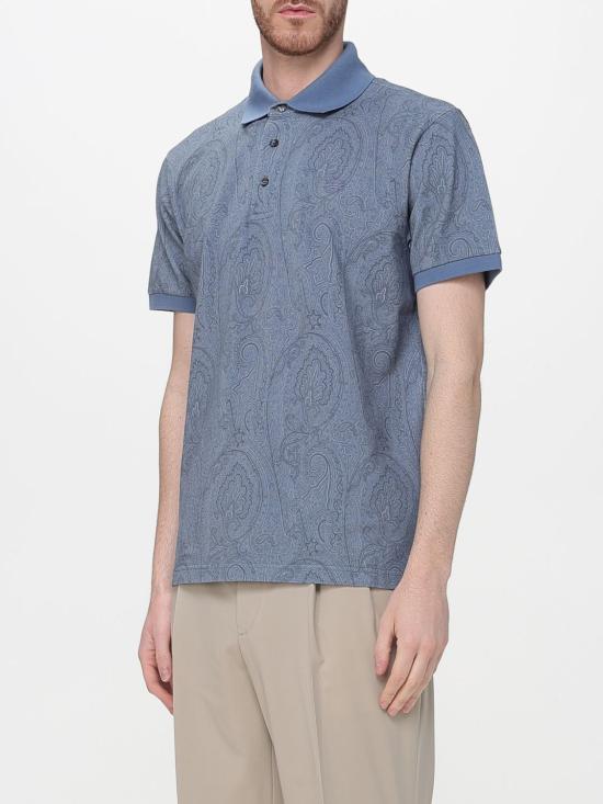 26SS 에트로 폴로 티셔츠 MRMD0004AKF84 X0880 Blue - ETRO