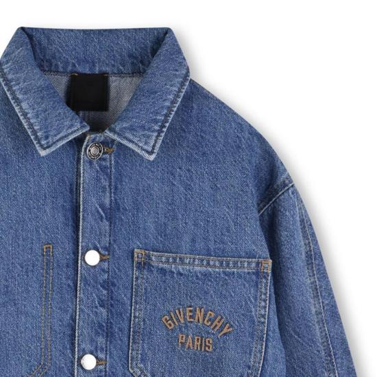 26SS [키즈] 지방시 셔츠 H31212 Z25 Blue - GIVENCHY