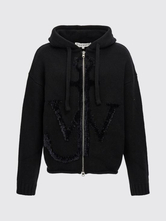 25FW JW앤더슨 긴팔 티셔츠 KW1238YN0170 999 Black