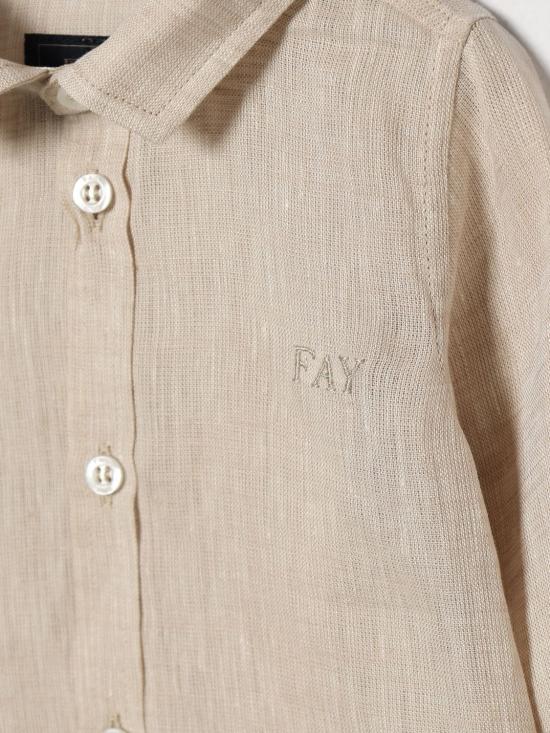 26SS [키즈] 페이 셔츠 FY5500Z3681 107 Beige - FAY