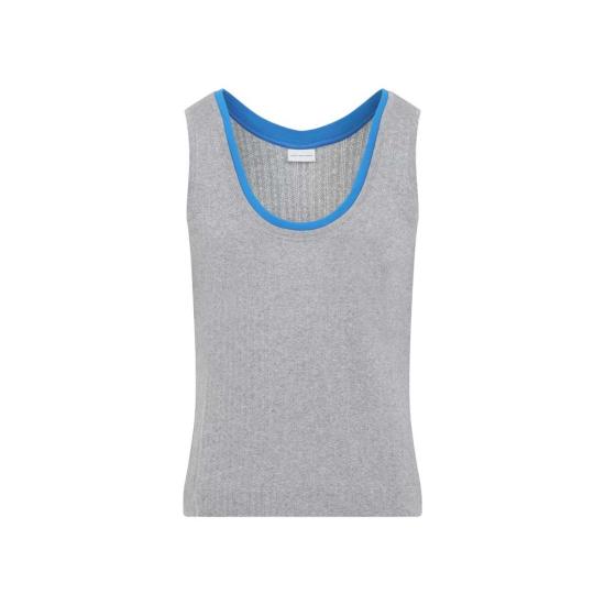  드리스 반 노튼 민소매 티셔츠 Dries Van Noten Heffman Bis 탱크탑 그레이 멜란지 - DRIES VAN NOTEN