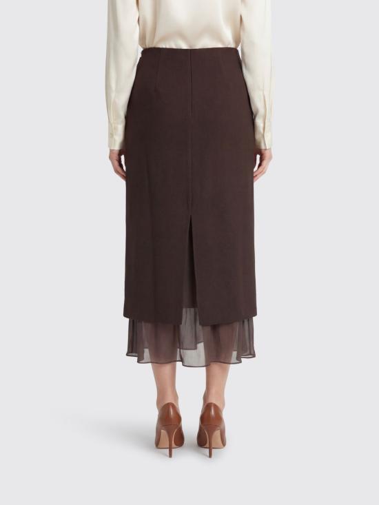 26SS 로테이트 롱 스커트 115288 1667 Brown - ROTATE