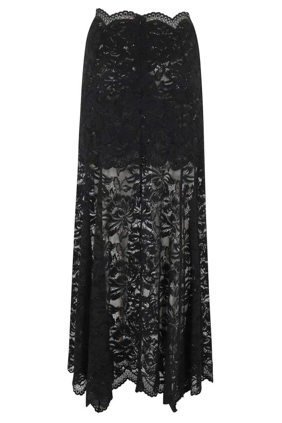  파코라반 롱 스커트 라반느 주프 스커트 블랙 - PACO RABANNE