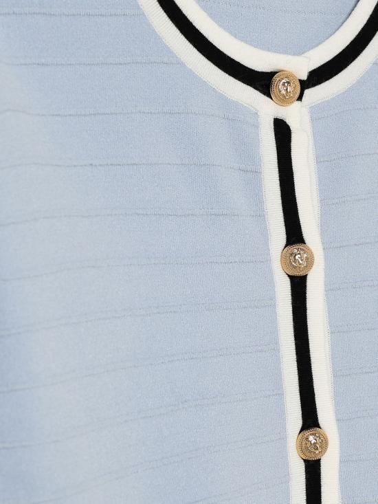 26SS [키즈] 발망 풀오버 BY9A40X0121 652 Blue - BALMAIN