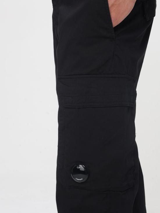 26SS 씨피 컴퍼니 스트레치 사틴 레귤러 카고 팬츠 20CMPA135A005694G 999 Black - C.P. COMPANY