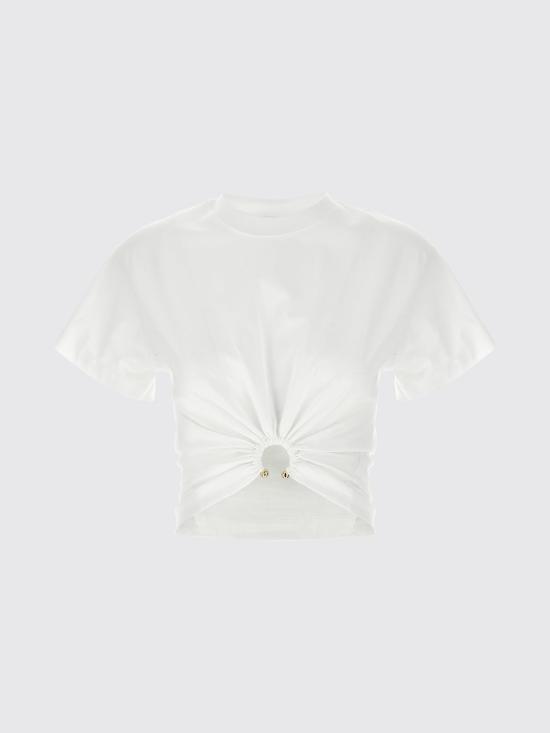 26SS 파코라반 반팔 티셔츠 23AJTO539CO0485 P109 White