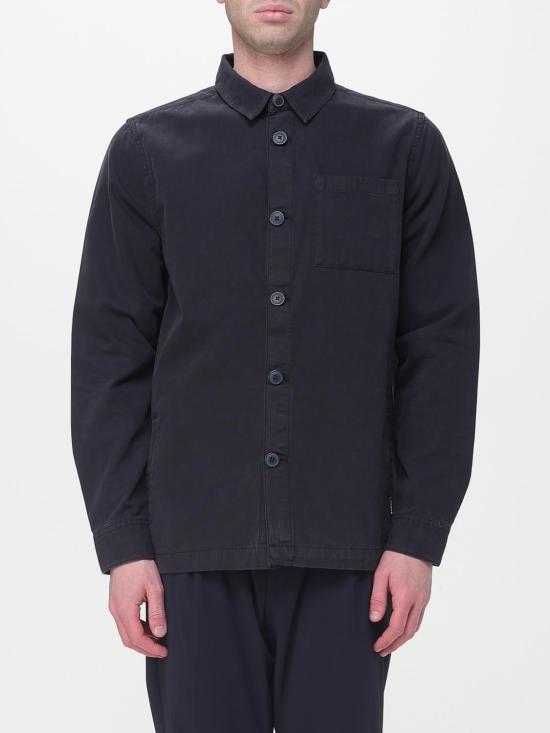 26SS 바버 워시드 코튼 오버셔츠 MOS0281 NY91 Blue